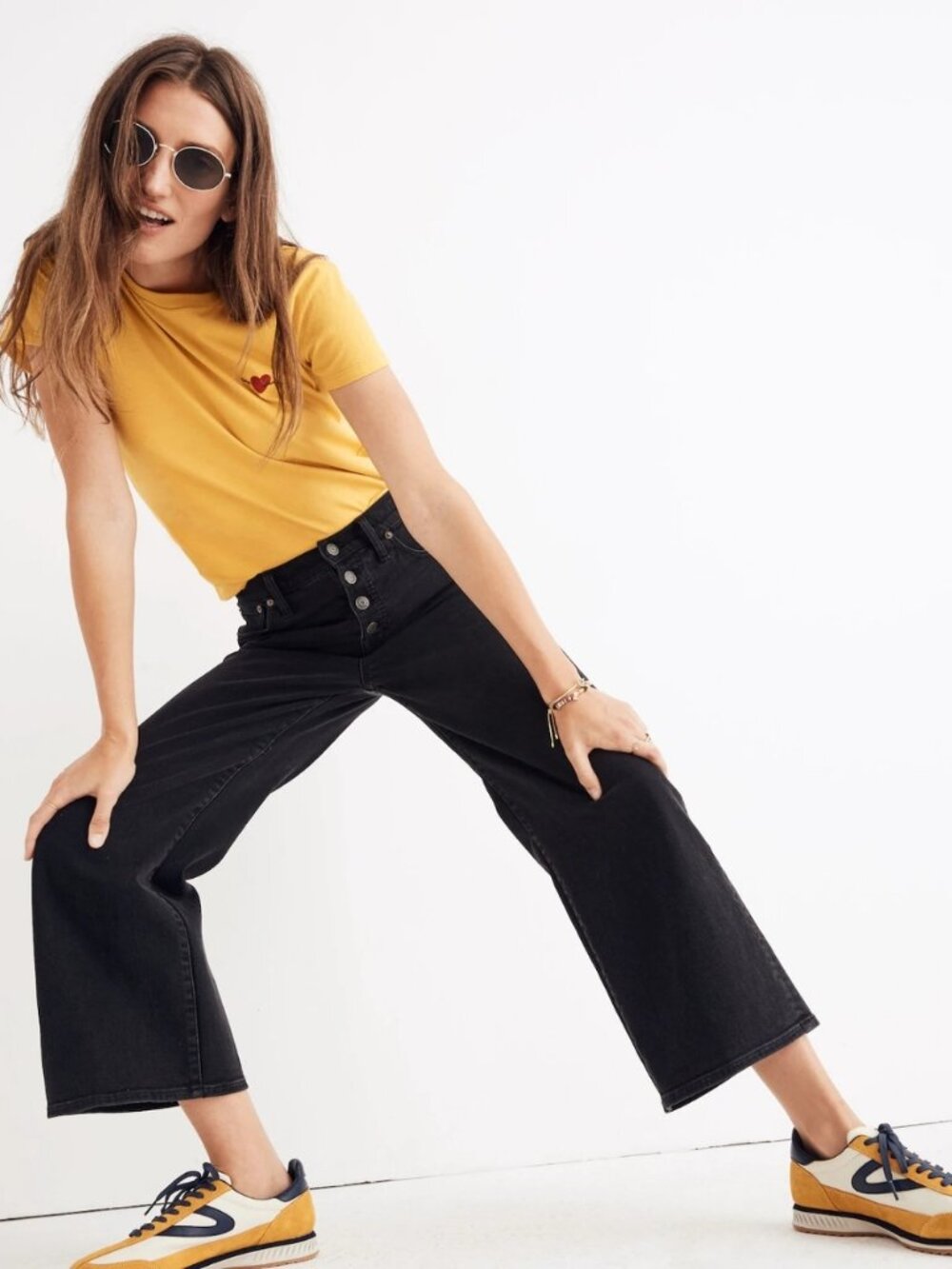 Madewell Wide-Leg Crop Jeans in Lunar Size 23 Button Front